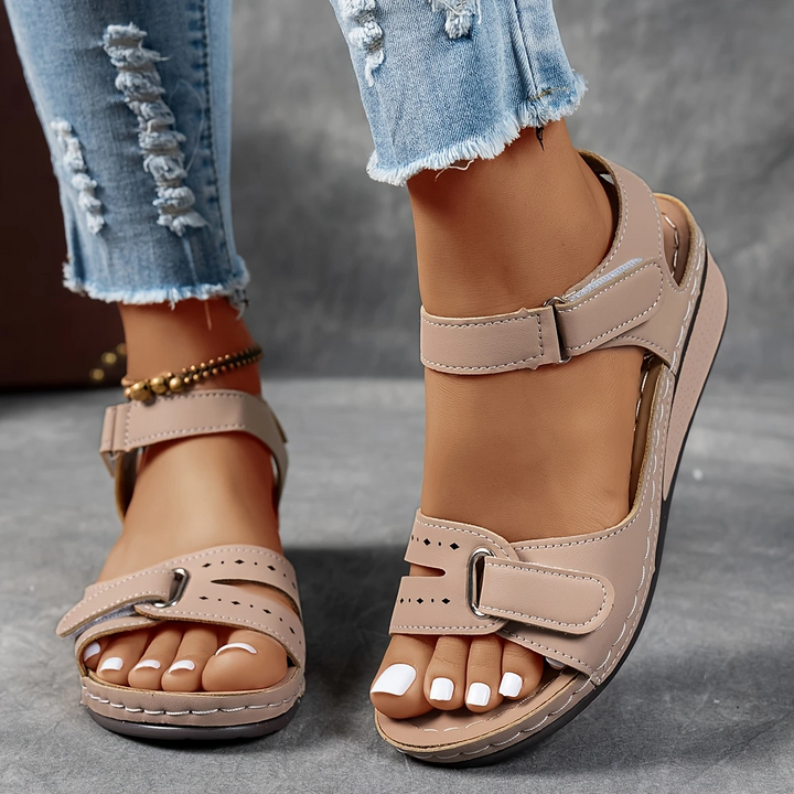 Georgina™ | Wedge Platform Sandals with Adjustable Strap
