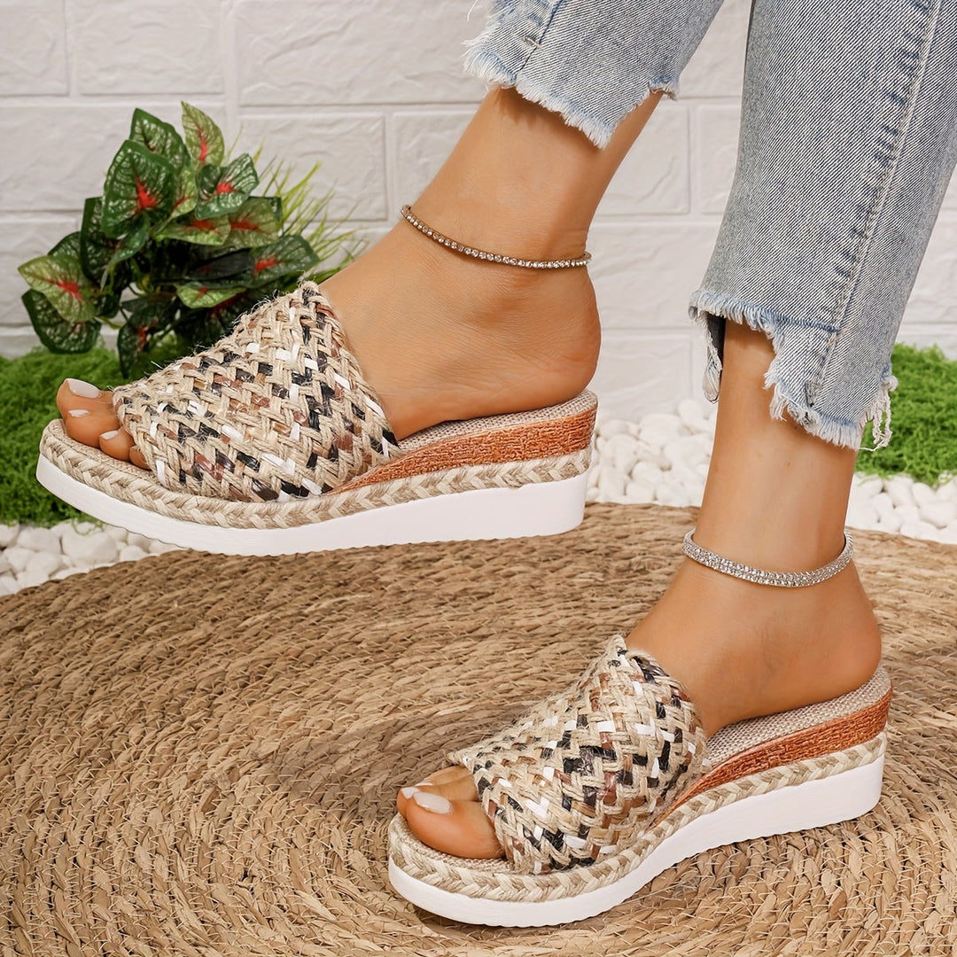 Solari | Woven Wedge Sandals