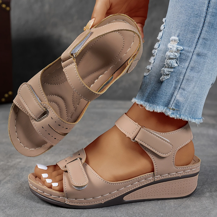 Georgina™ | Wedge Platform Sandals with Adjustable Strap