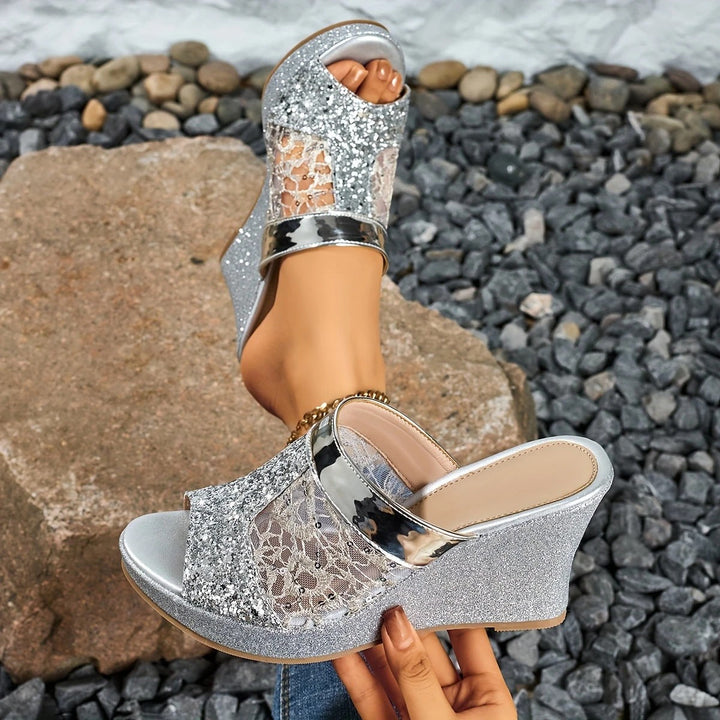 Alexis™ | Elegant Lace High Heel Sandals