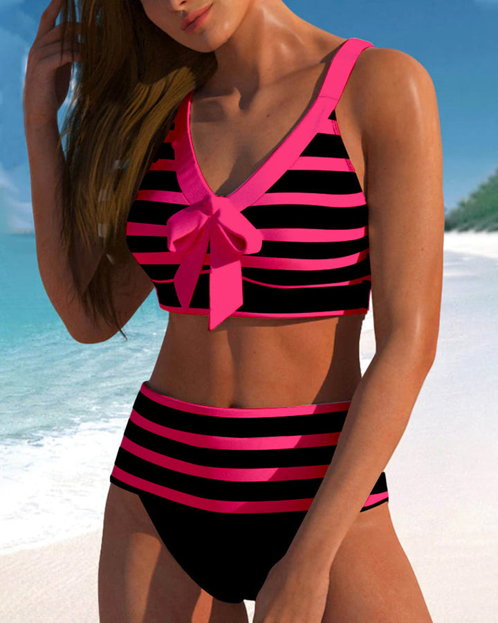 Regina™ | Striped High-Waisted Bikini