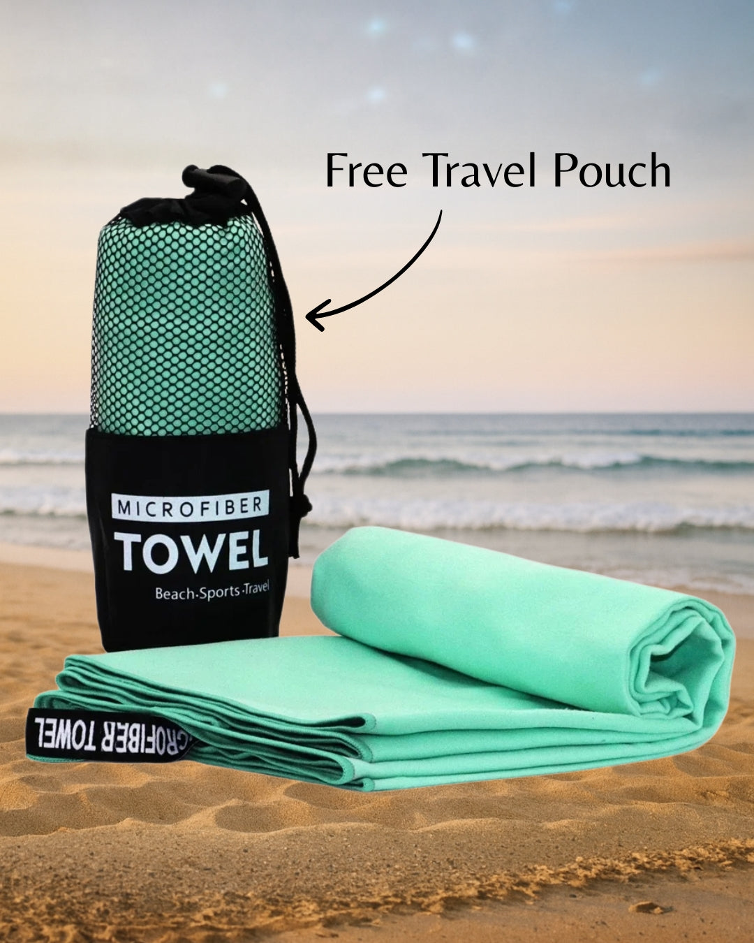 Belle | Microfiber Travel Towel Quick-Dry, Odor-Free & Compact