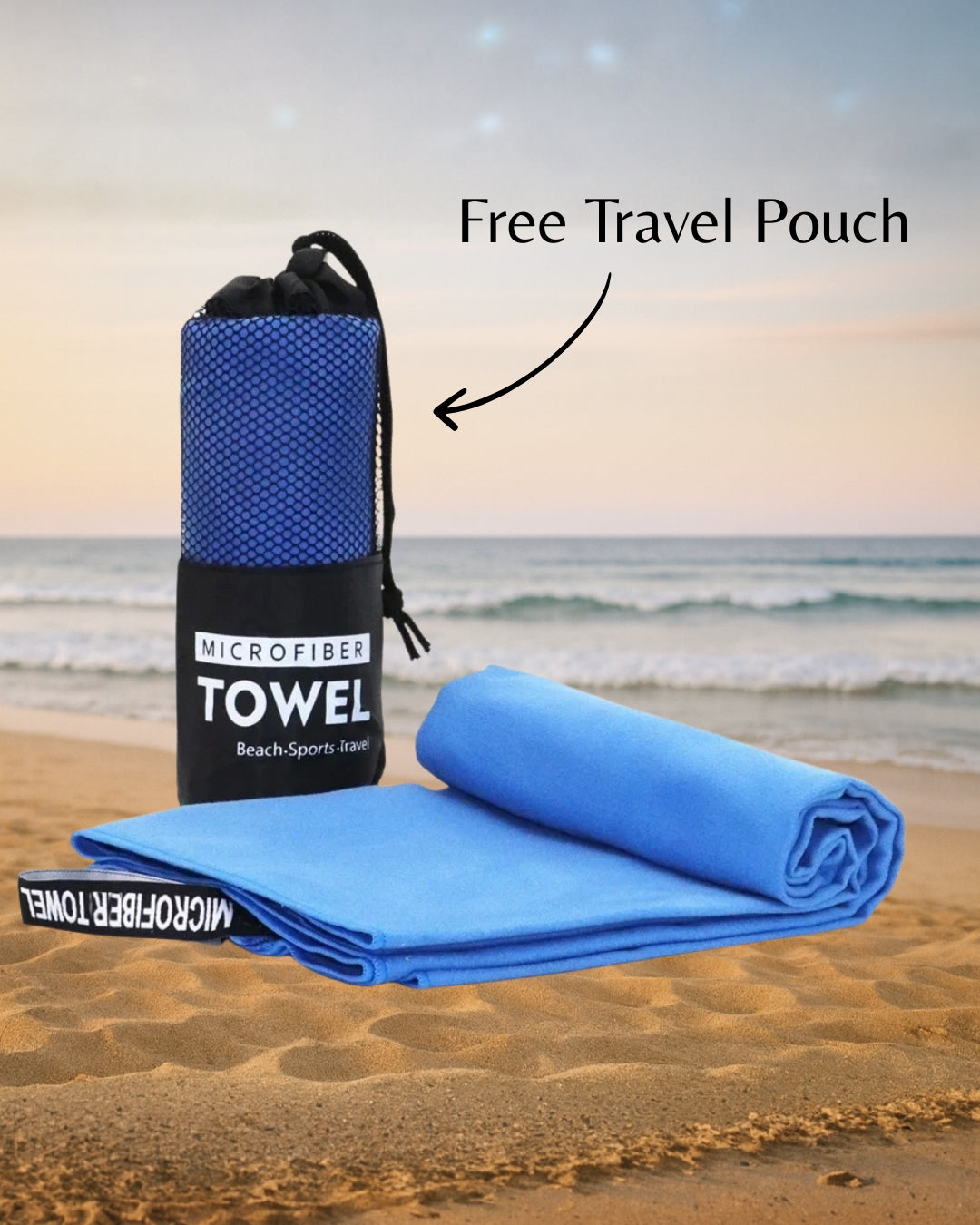 Belle | Microfiber Travel Towel Quick-Dry, Odor-Free & Compact