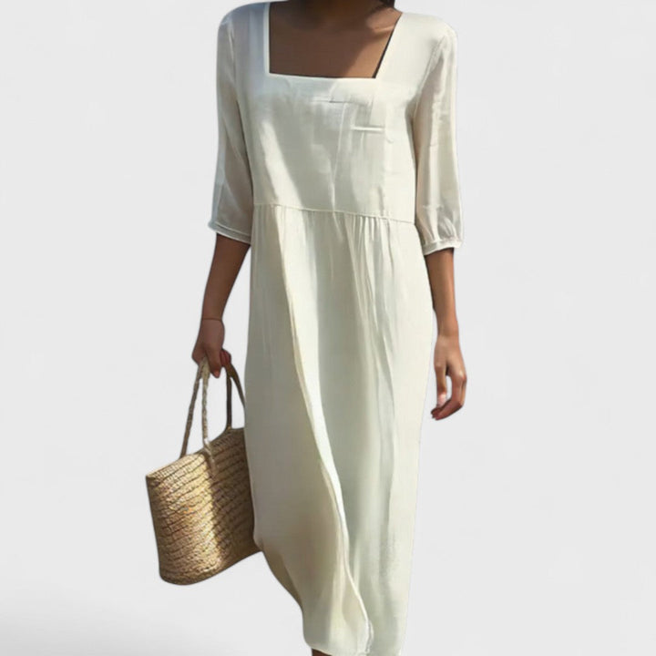 Feliane | Dress with Front Panel in Linen