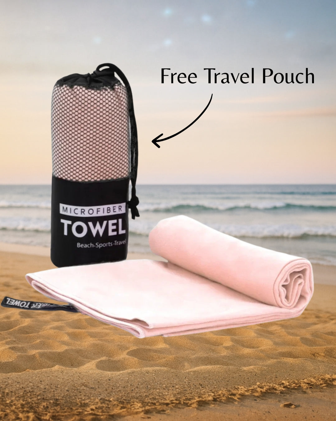 Belle | Microfiber Travel Towel Quick-Dry, Odor-Free & Compact