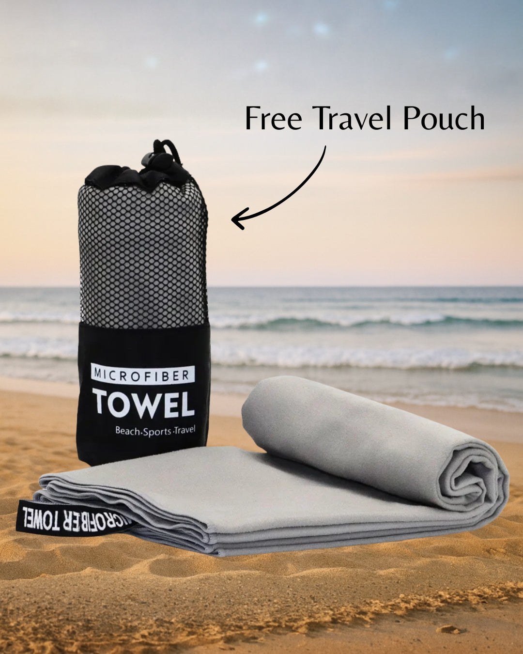 Belle | Microfiber Travel Towel Quick-Dry, Odor-Free & Compact