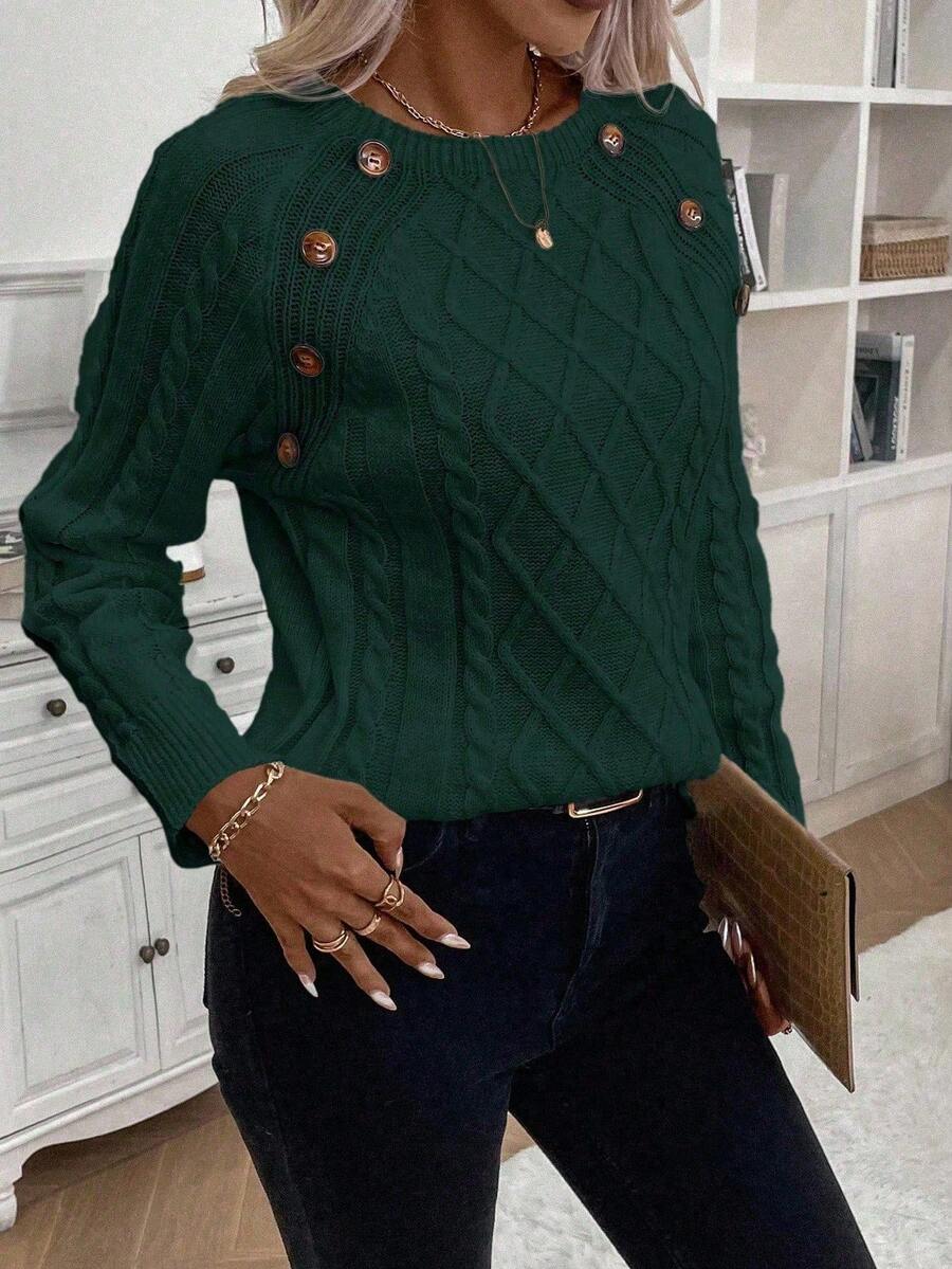 Betsy™ | Button-Detail Cable Jumper