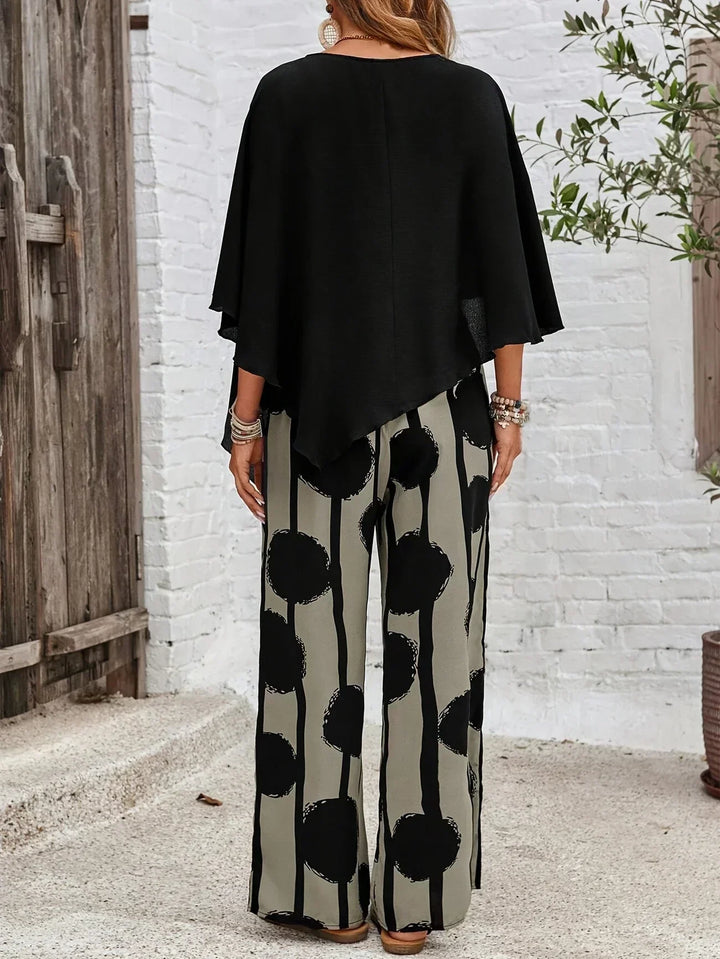 Nora | Women's Two-Piece Set Wide Leg Pants Oversized Top