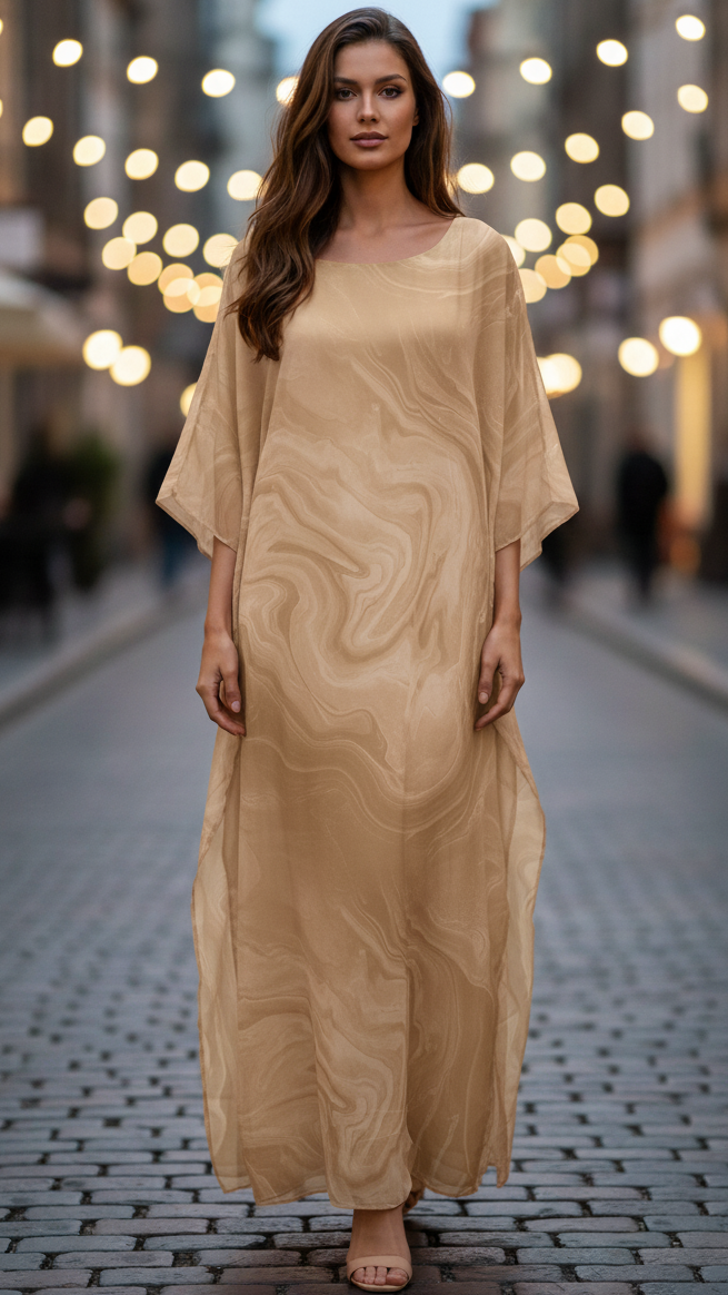 Aurelia | Women's Chiffon Maxi Dress Flowing Kaftan Evening Dress