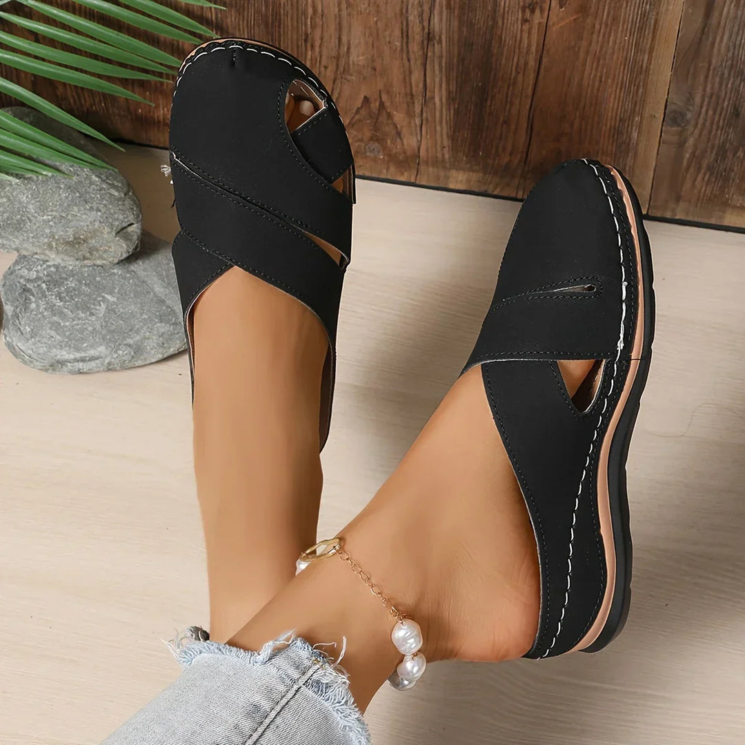 Ella™ | Stylish Round Toe Platform Wedge Sandals