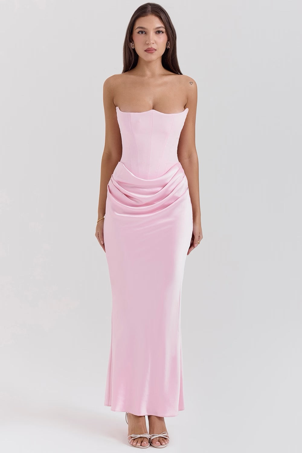 Hera | Elegant Retro Solid Color Strapless Party Dress