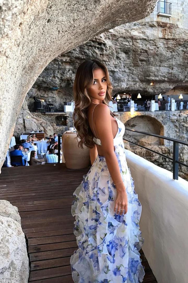 Millie™ | Floral Ruffle Maxi Dress