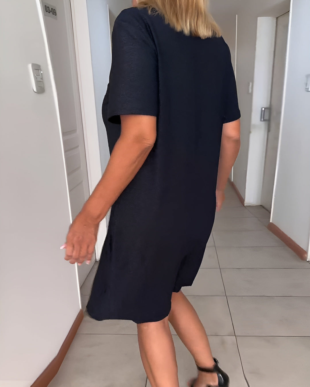 Laurence™ | Elegant Ruched Dress with V-Neck