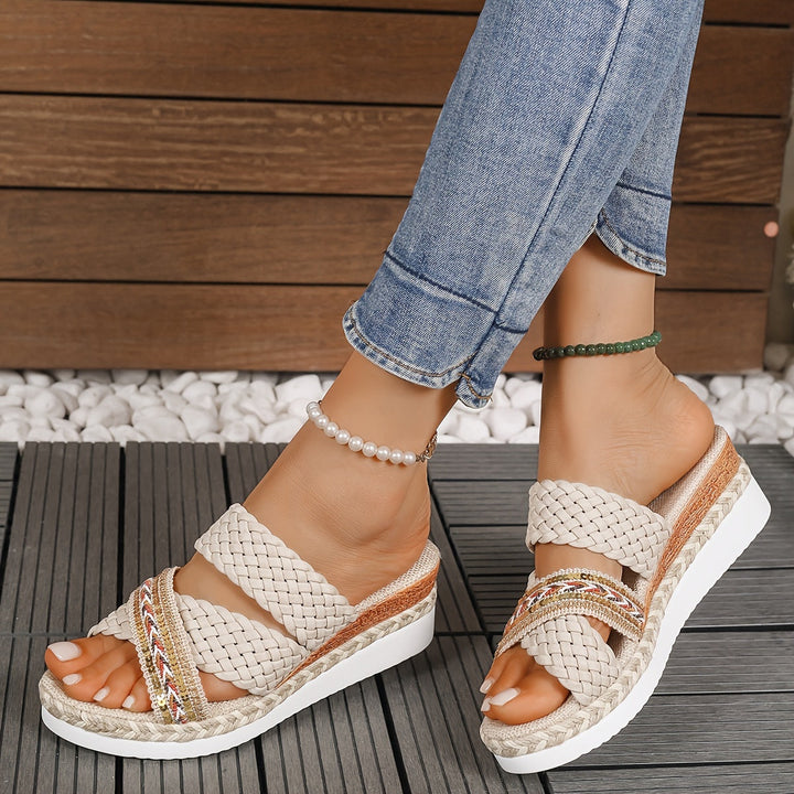 New Summer Women'S Collection, Stylish Woven Rope Sandals