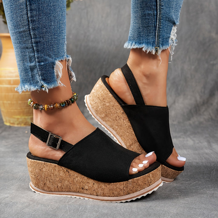 Luna | Platform Buckle Sandals - EVA shock absorbing sole