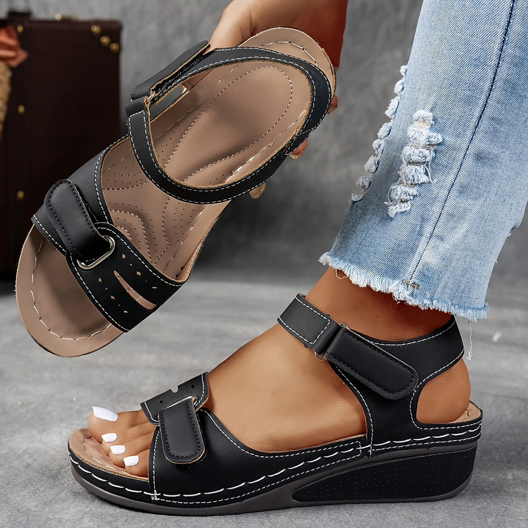 Georgina™ | Wedge Platform Sandals with Adjustable Strap