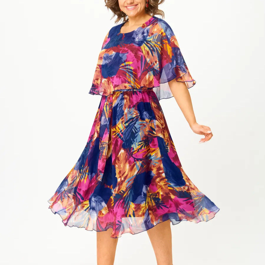 Ayala | Comfortable belly coverage chiffon dress