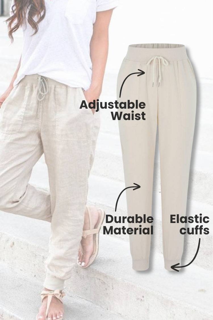 Bali | Women's Elastic Ankle Pants Drawstring Waist Casual