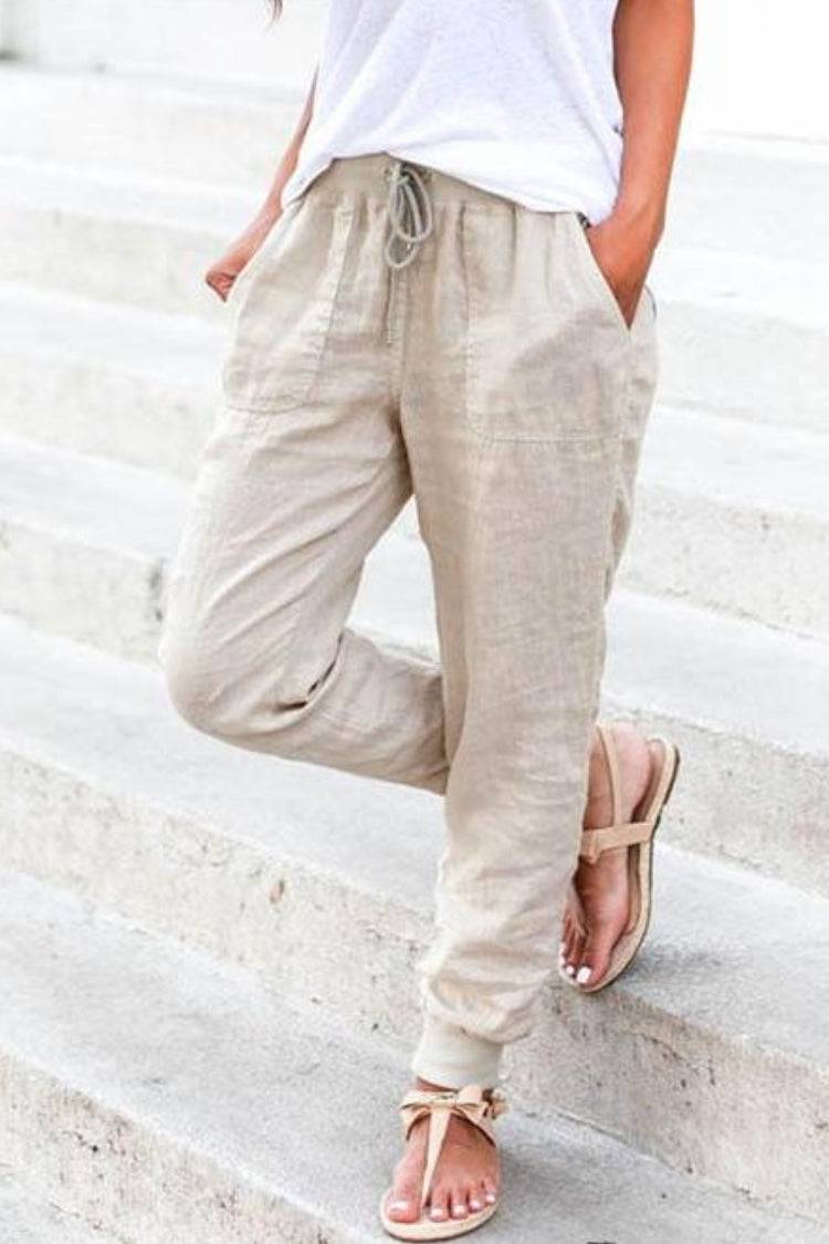 Bali | Women's Elastic Ankle Pants Drawstring Waist Casual