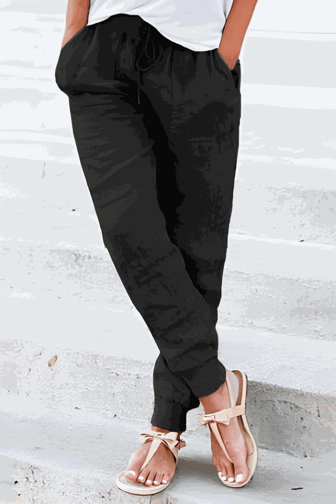 Bali | Women's Elastic Ankle Pants Drawstring Waist Casual