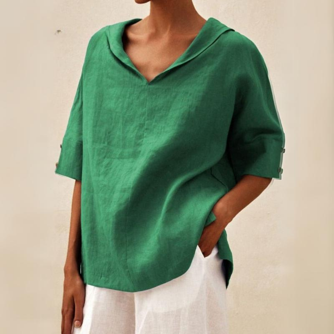 Astrid | Women's Relaxed V-Neck Pullover Top