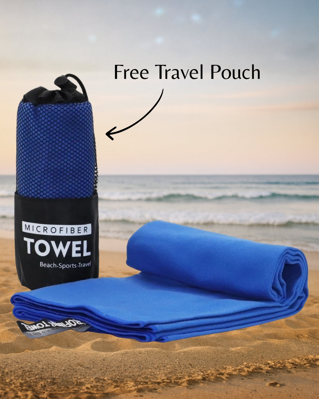 Belle | Microfiber Travel Towel Quick-Dry, Odor-Free & Compact