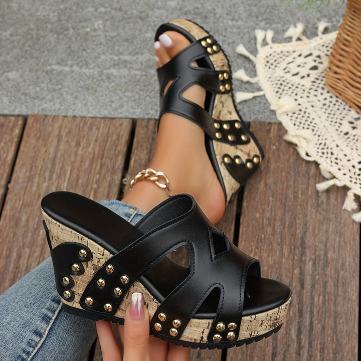 Ravella Studded Wedge Sandals | Serious comfort