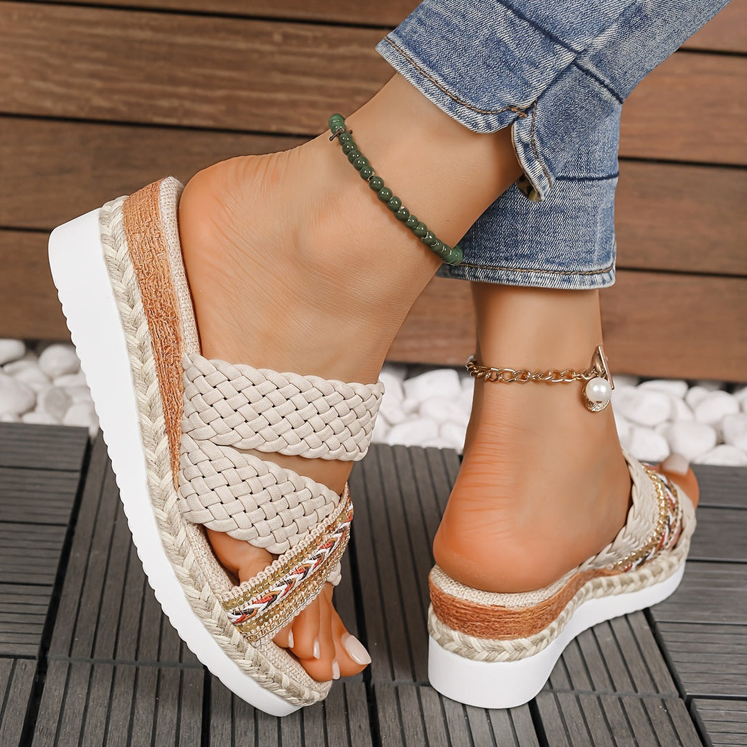 New Summer Women'S Collection, Stylish Woven Rope Sandals