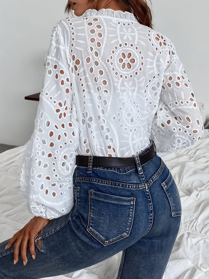 Elise™ | Embroidered Long-Sleeve Blouse