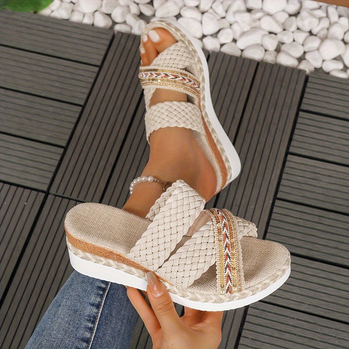 New Summer Women'S Collection, Stylish Woven Rope Sandals