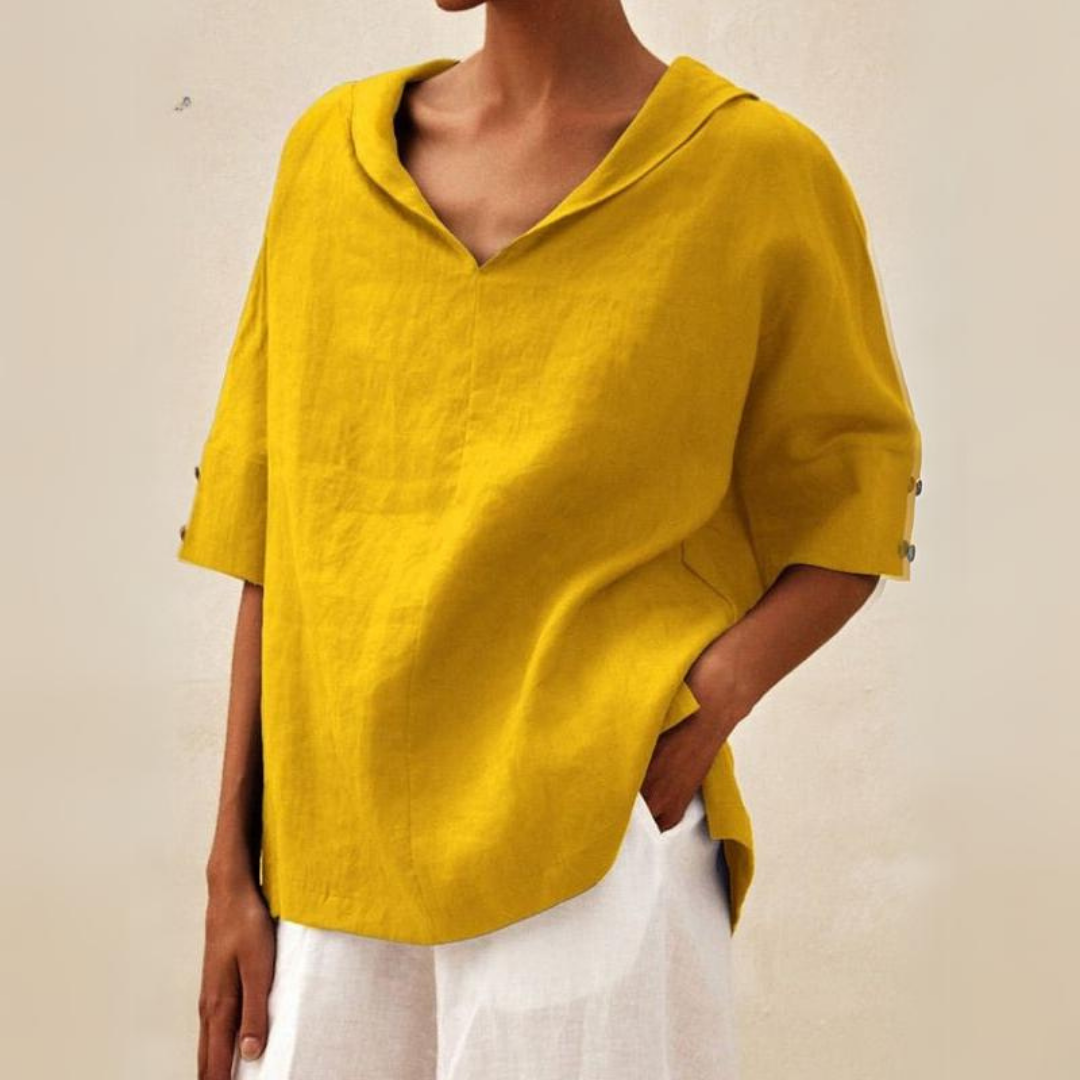 Astrid | Women's Relaxed V-Neck Pullover Top