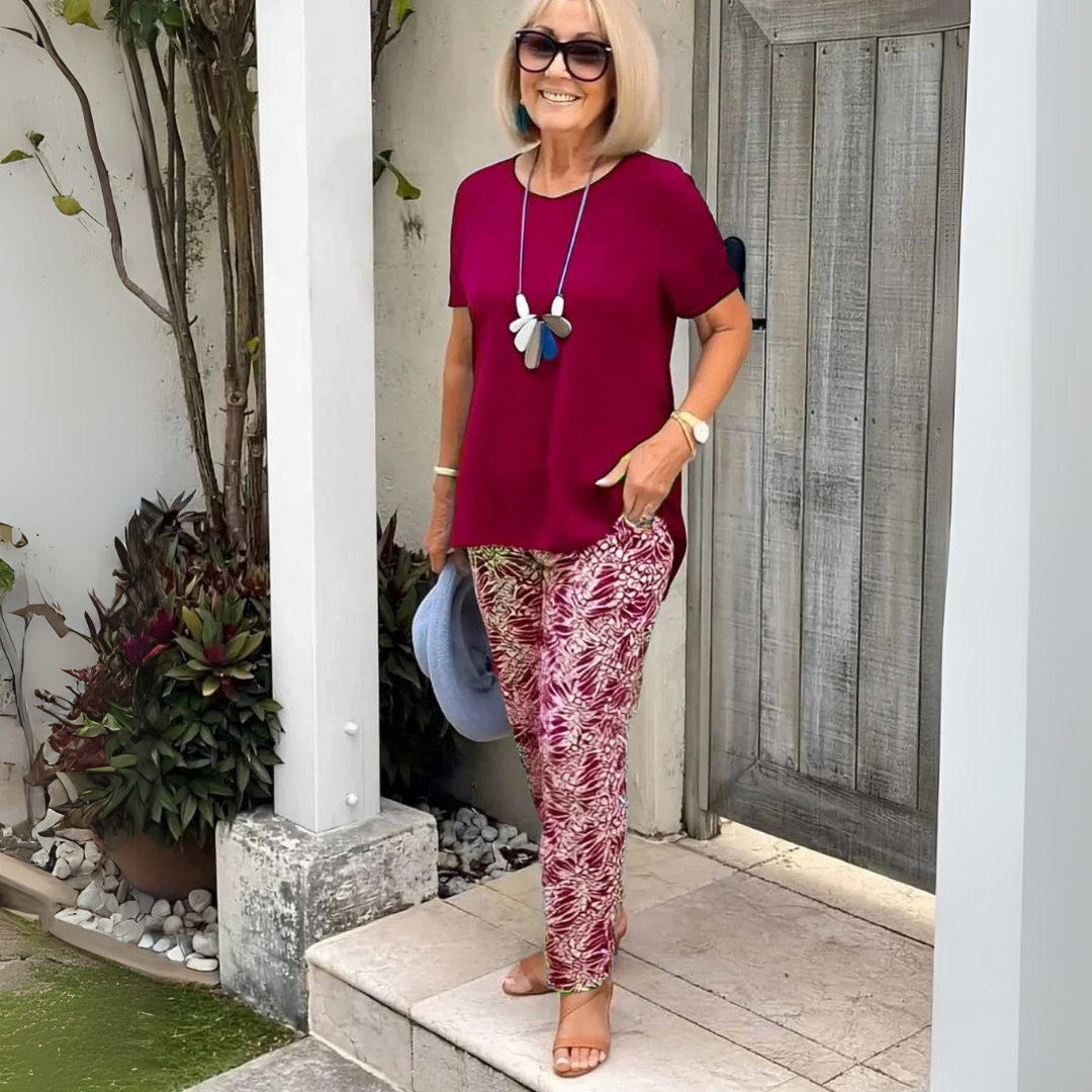 Afton™ | Cotton-Blend Two-Piece Set – Effortless Polish, All-Day Comfort