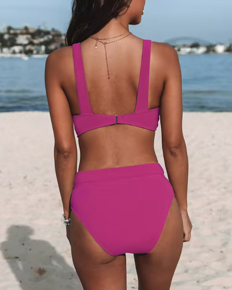 Sonia™ | Solid High Waist Swimsuit
