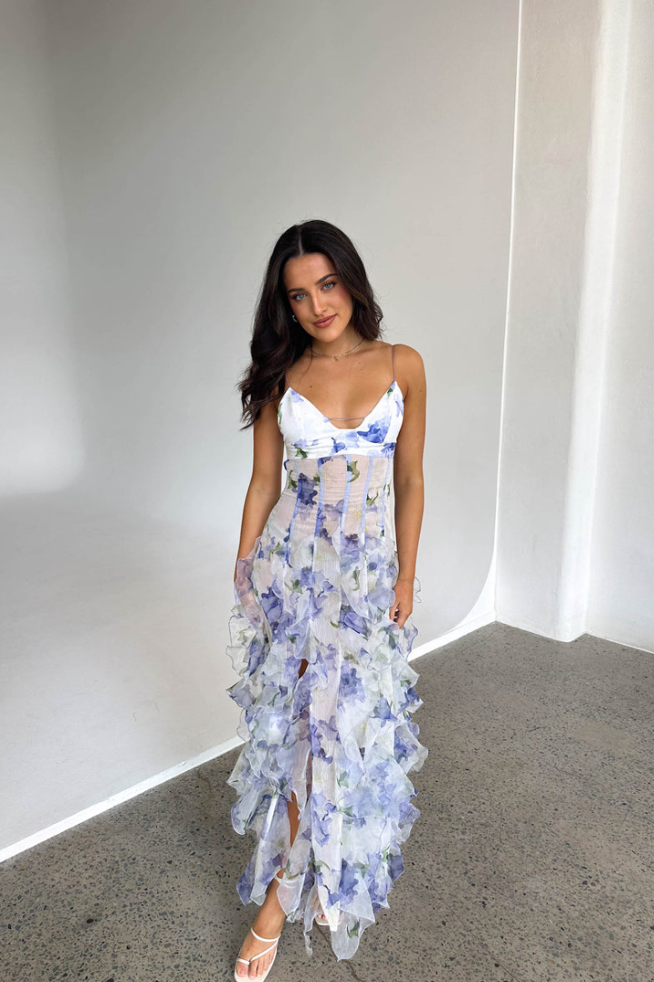 Millie™ | Floral Ruffle Maxi Dress
