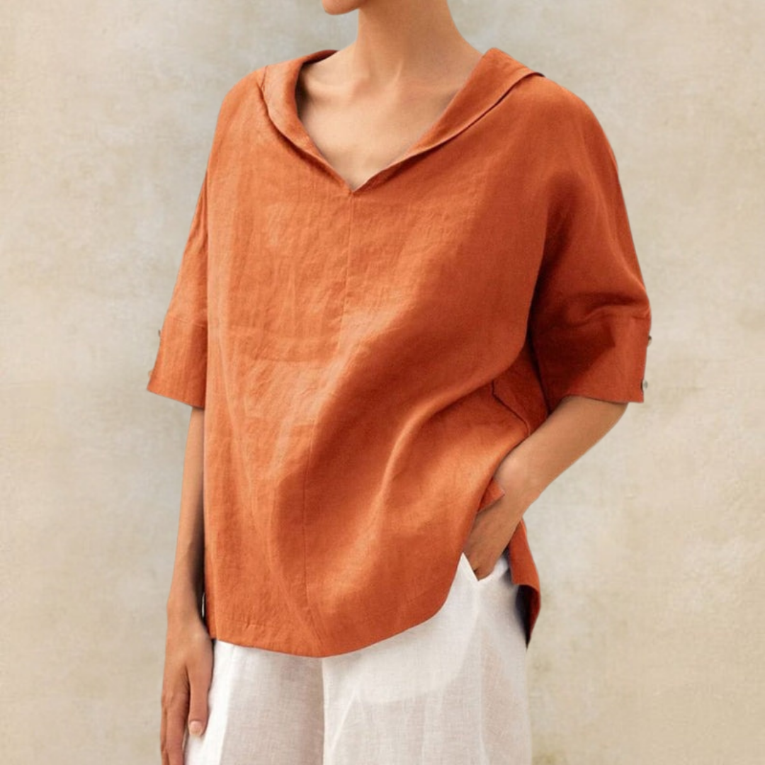 Astrid | Women's Relaxed V-Neck Pullover Top