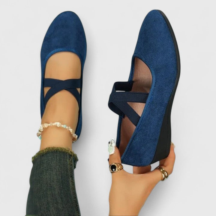 Stella | Women's Cross-Strap Ballet Flats