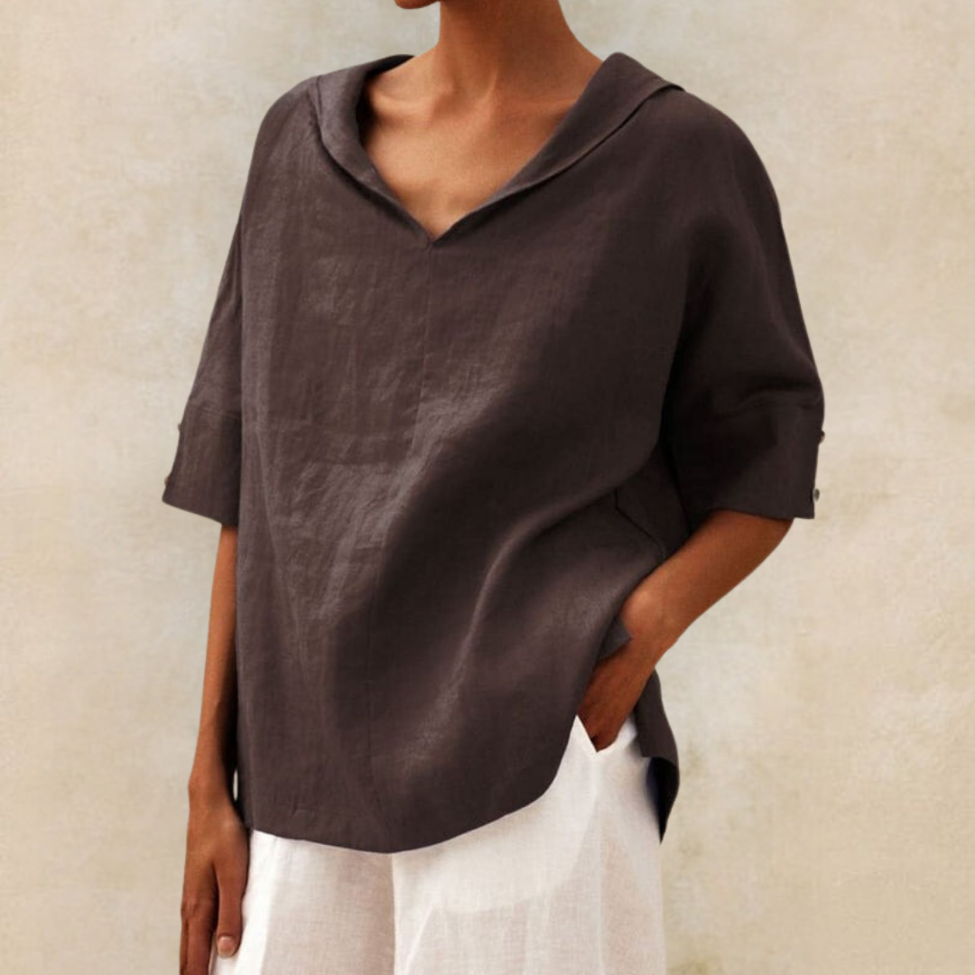 Astrid | Women's Relaxed V-Neck Pullover Top