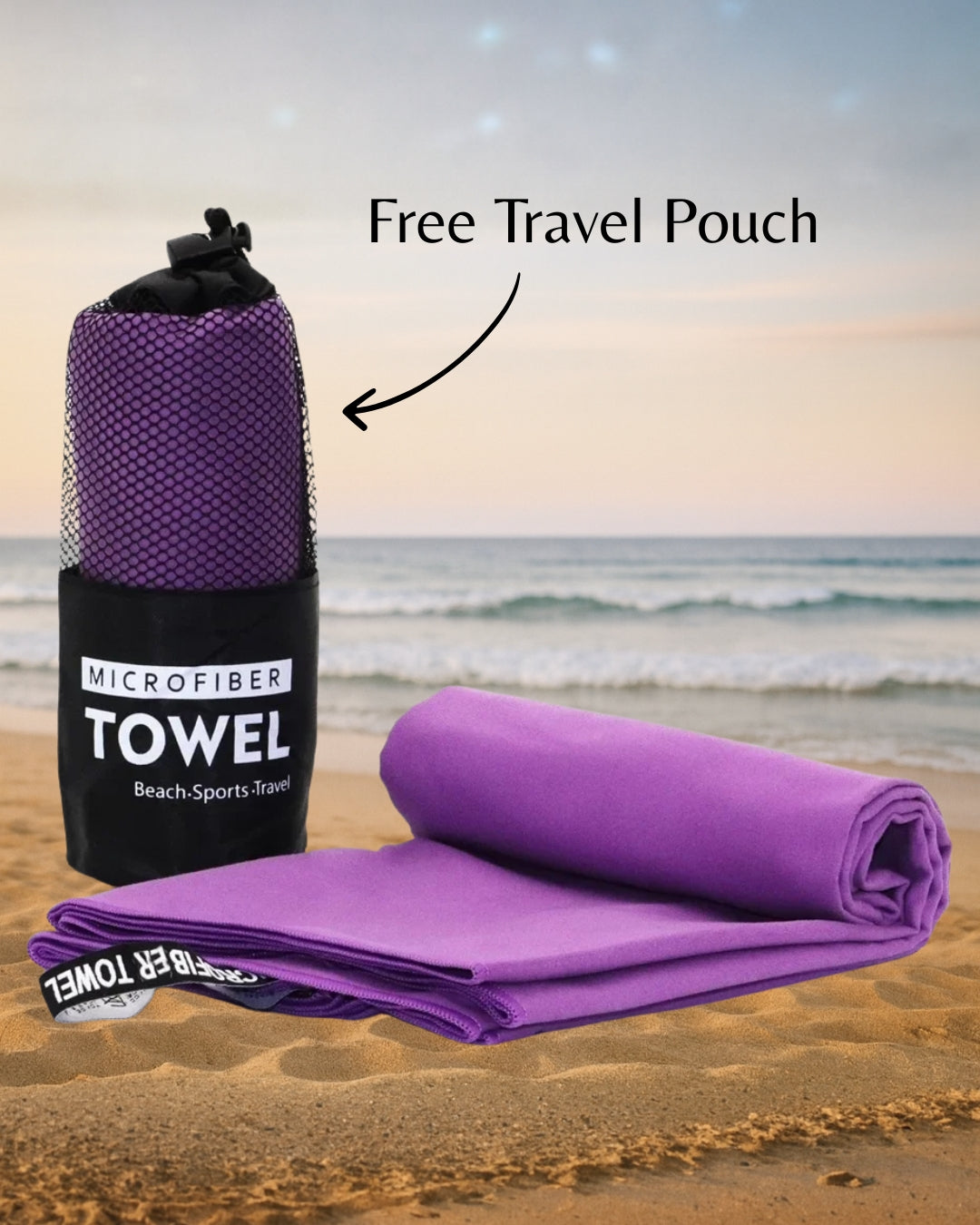 Belle | Microfiber Travel Towel Quick-Dry, Odor-Free & Compact