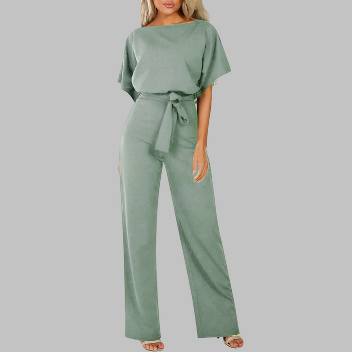 Stella | Women's Batwing Sleeve Tie Waist Wide Leg Jumpsuit