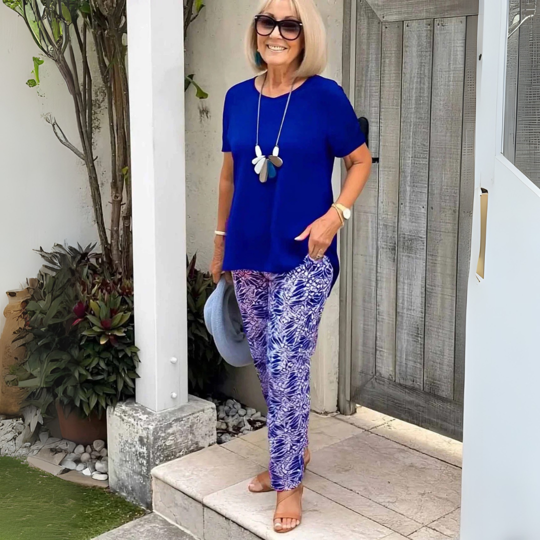 Afton™ | Cotton-Blend Two-Piece Set – Effortless Polish, All-Day Comfort