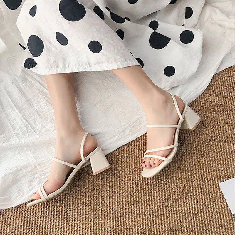 Pamela™ | Strappy Block Heel Sandals