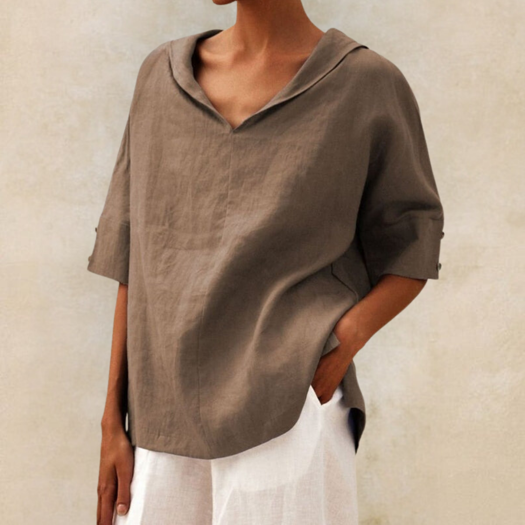 Astrid | Women's Relaxed V-Neck Pullover Top