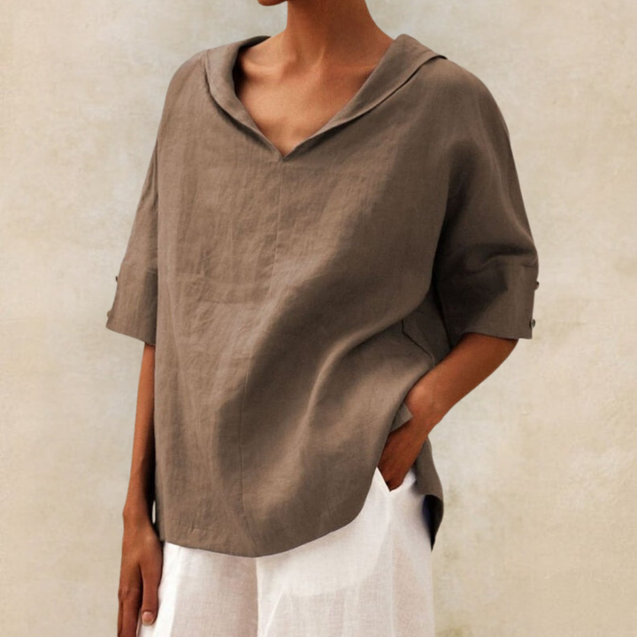Astrid | Women's Relaxed V-Neck Pullover Top