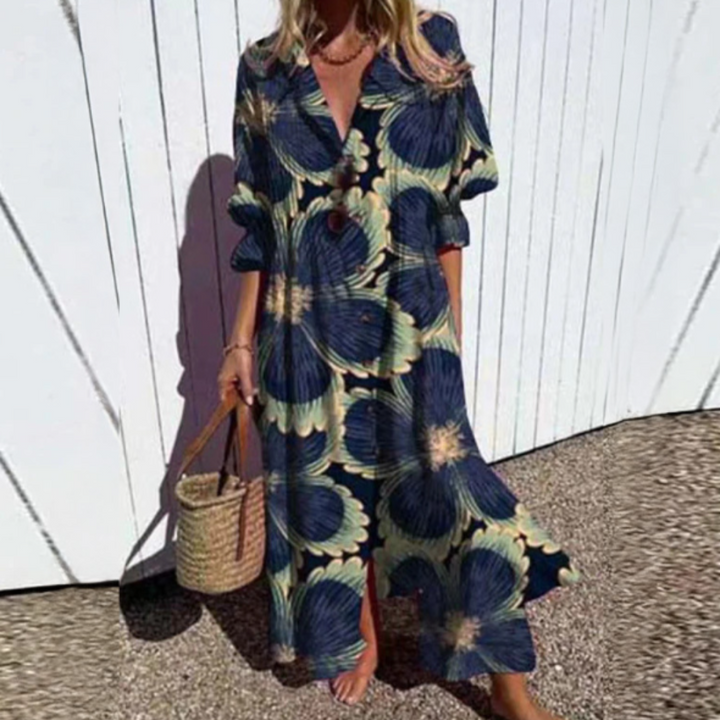 Aspen | Women's Floral Button-Front Maxi Dress