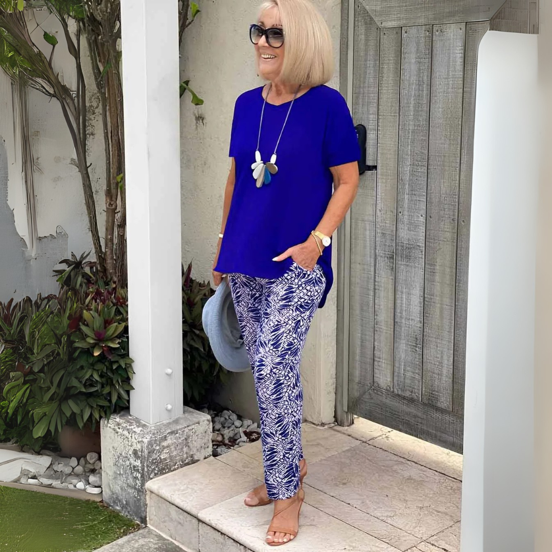 Afton™ | Cotton-Blend Two-Piece Set – Effortless Polish, All-Day Comfort