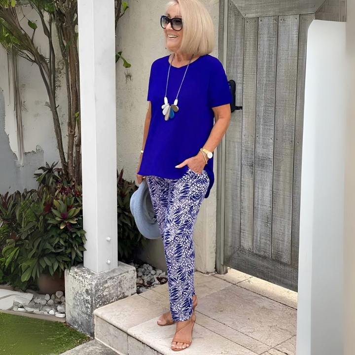 Afton™ | Cotton-Blend Two-Piece Set – Effortless Polish, All-Day Comfort