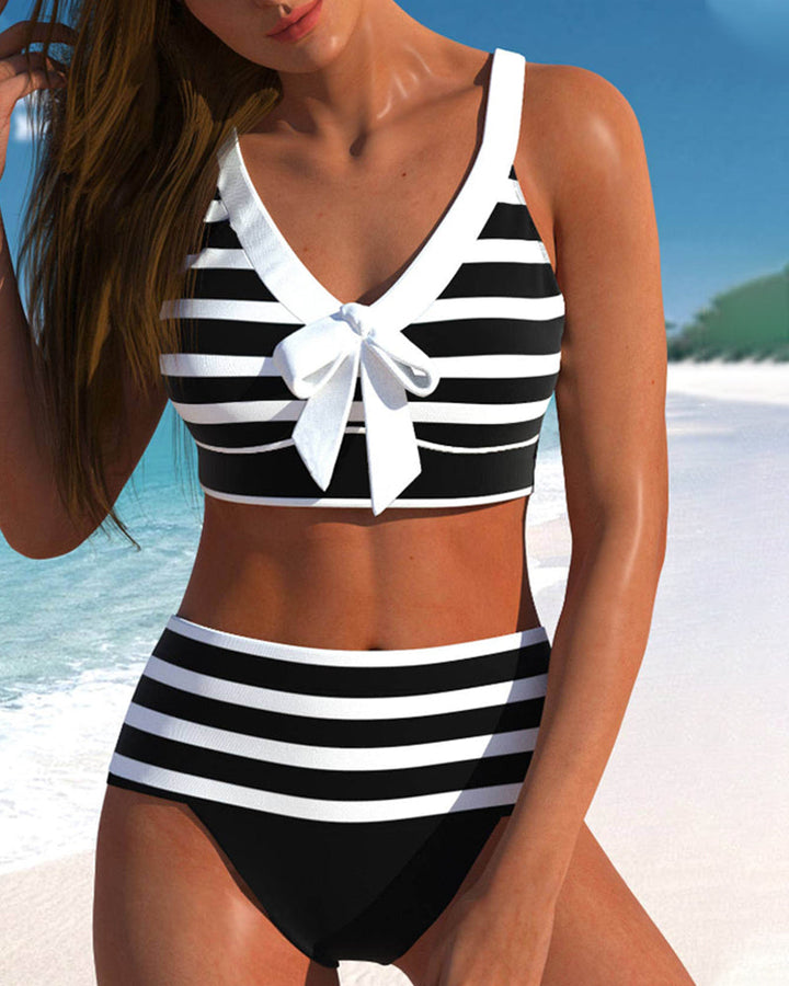 Regina™ | Striped High-Waisted Bikini