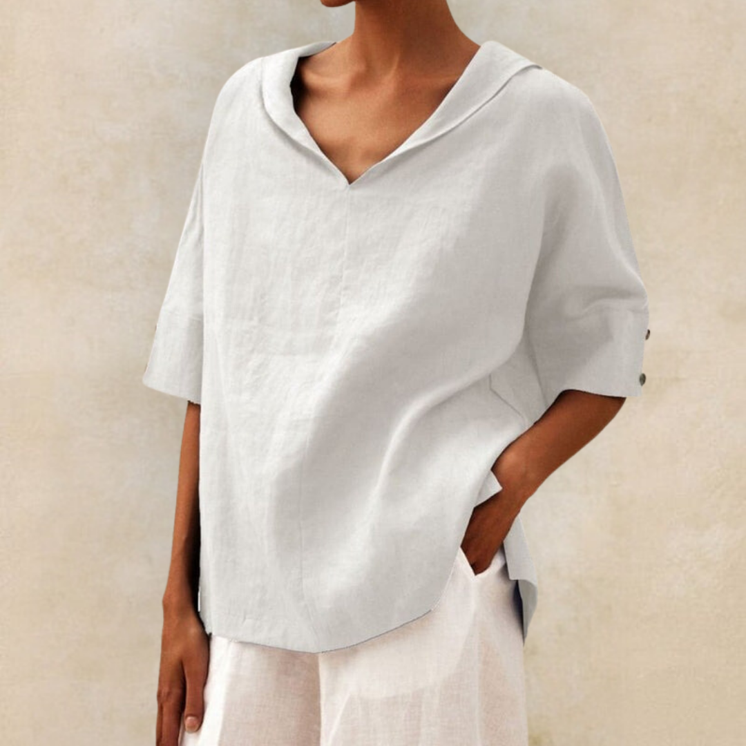 Astrid | Women's Relaxed V-Neck Pullover Top