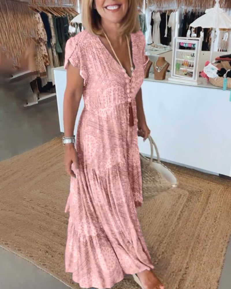 Charlotte™ | Elegant V-Neck Dress