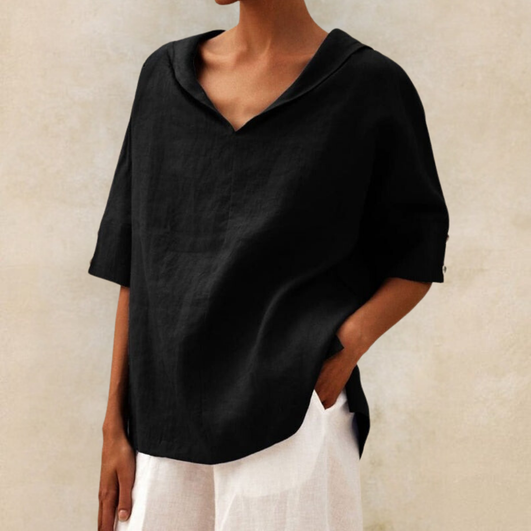Astrid | Women's Relaxed V-Neck Pullover Top